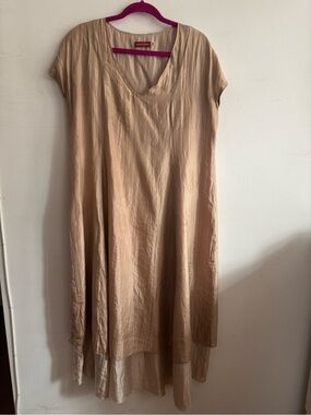 Bianco Levrin Silk Beige Women’s maxi Dress